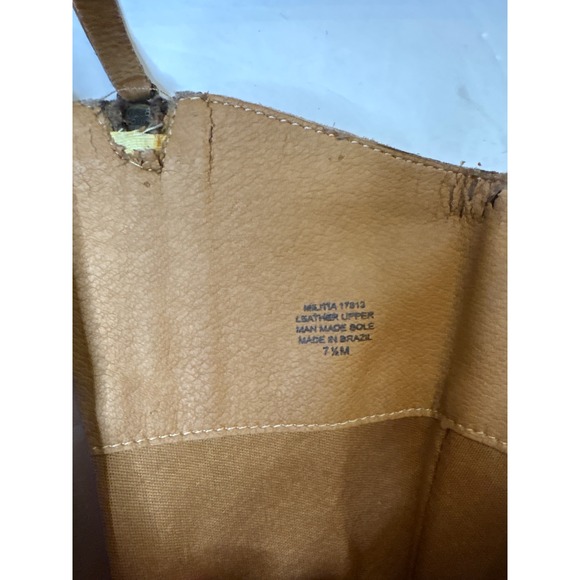 Matisse Militia 7.5 Brown Leather Knee High Boots Buckle Accent *see notes/pics - Picture 9 of 9